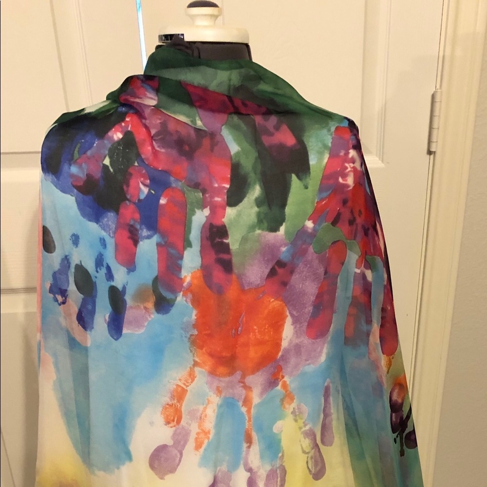 Large sheer wrap, gorgeous colors